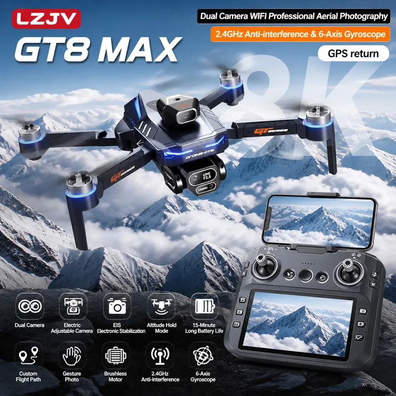 Drone Mapping - GT8 Max Opvouwbare Drone 8K HD
